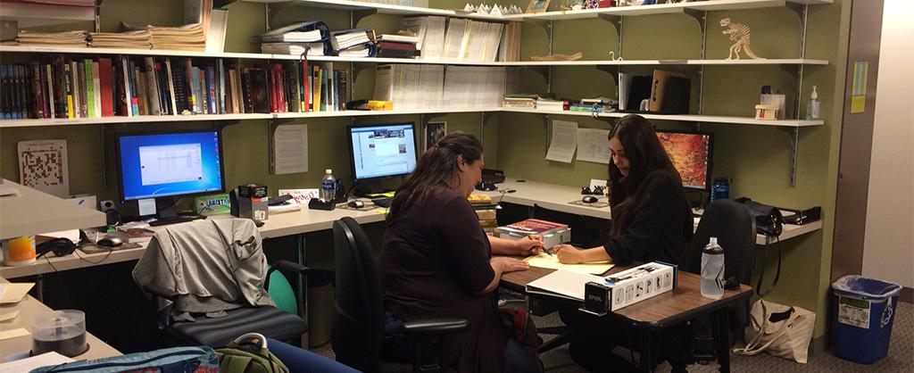 Students working in the Ethnography Lab