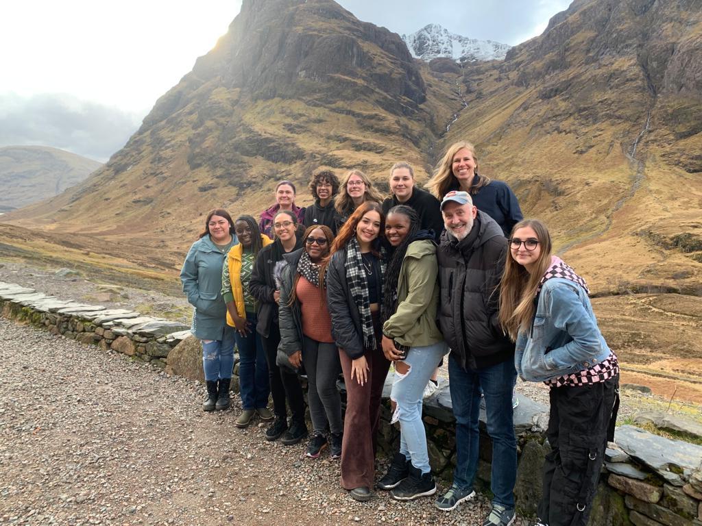 Dr. Tara Hammar and Patrick Griswold travel abroad with students.