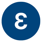 a blue icon with the number 3 in white text